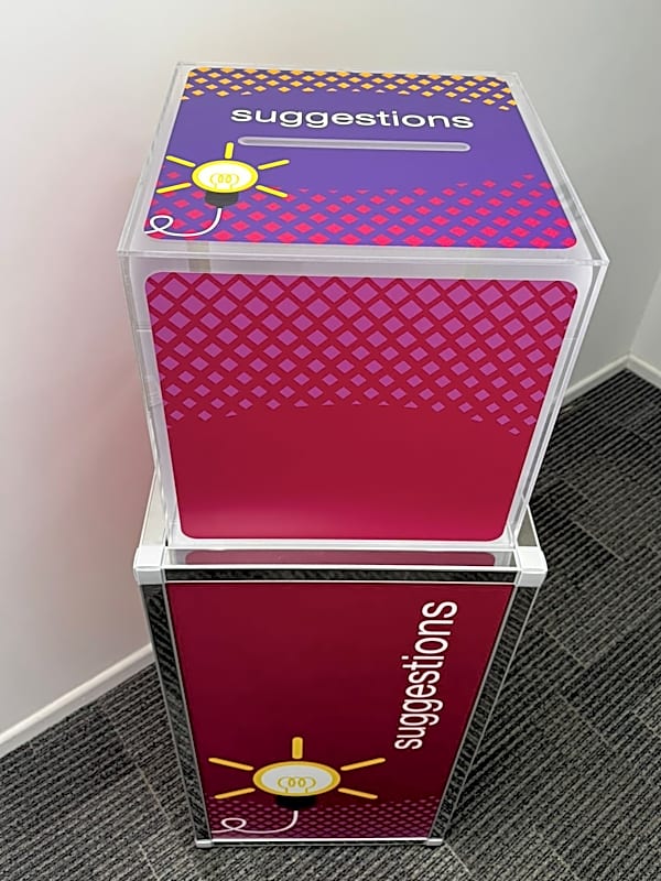 Feedback & Suggestion Box Hire