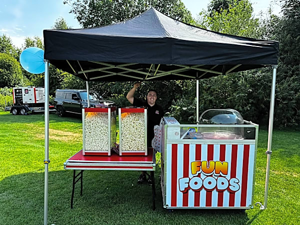 Pop Corn & Candy Floss Cart - INCLUDES 1 Staff Member