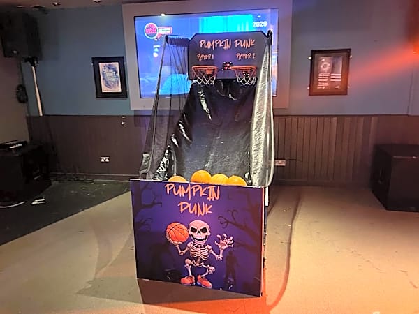 Pumpkin Dunk Themed Basketball Game Hire