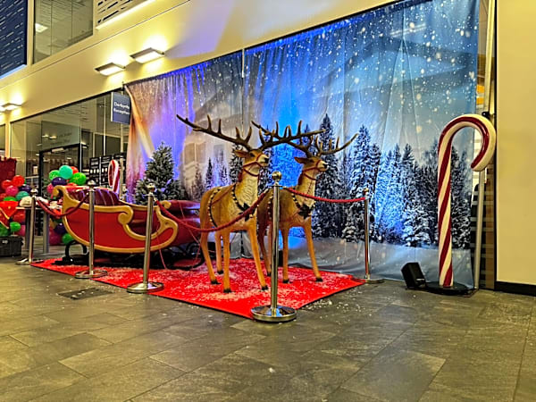 Santa's Sleigh & Reindeer Prop