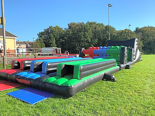Its a Knockout Style Assault Course Hire
