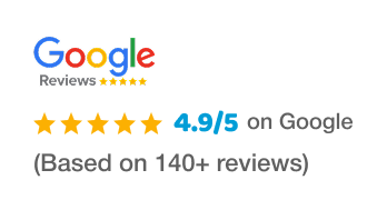4.9/5 Stars on Google Based on 140+ reviews