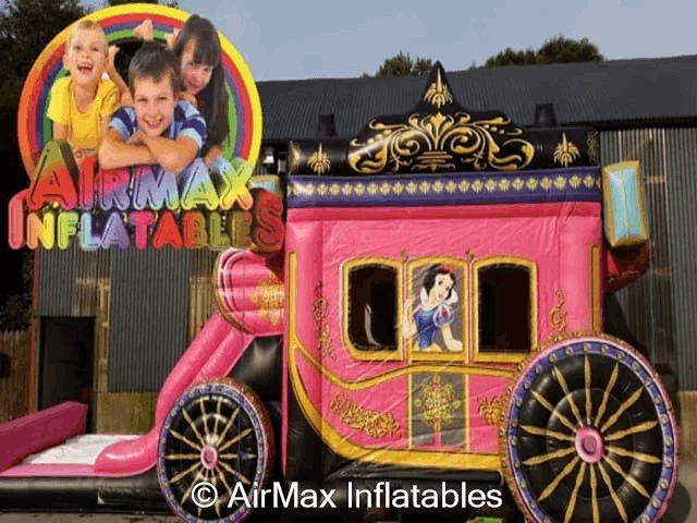 New Princess Carriage Bouncy Castle With Slide