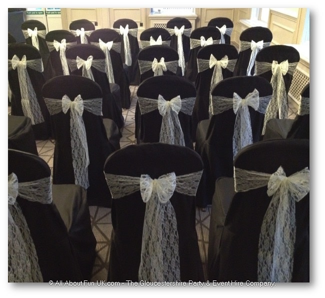 Black Loose Fitting Chair Covers For Hire Company Fun Days
