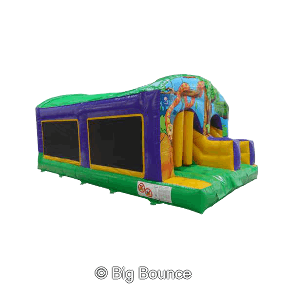 13ft X 24ft Jungle Obstacle Bouncy Castle Slide Combo Big Bounce
