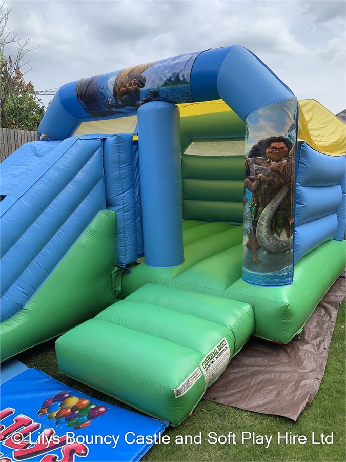 Moana Combo 12x18 Bouncy Castle With Slide Bouncy Castle And Soft Play Hire In Welling Dartford Crayford Sidcup Falconwood Eltham Bexley Bexleyheath