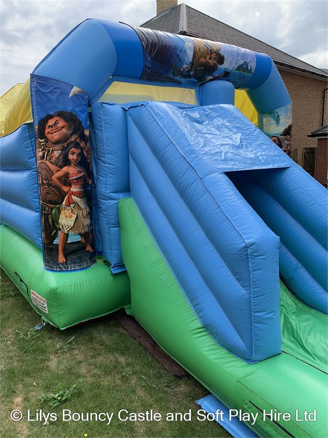 Moana Combo 12x18 Bouncy Castle With Slide Bouncy Castle And Soft Play Hire In Welling Dartford Crayford Sidcup Falconwood Eltham Bexley Bexleyheath