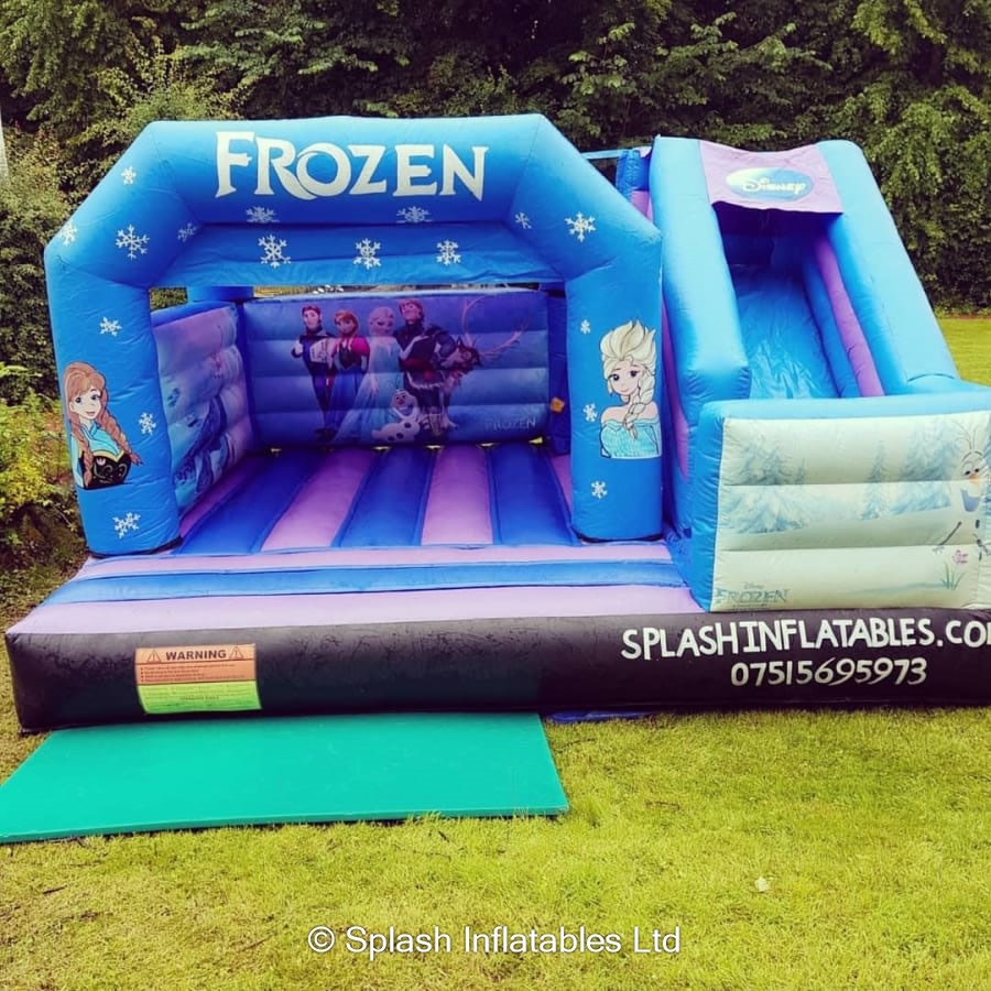 frozen bouncy castle with slide