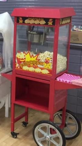 popcorn machine and stand