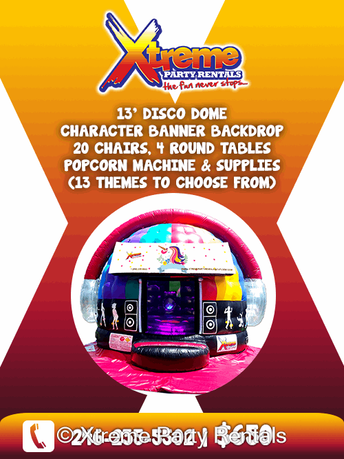 Disco Popcorn Package Bouncy Castle Party Rentals In