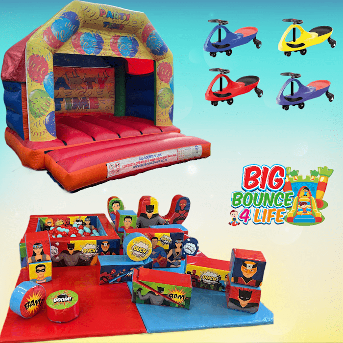 Small Super Hero Package - Small Castle, Soft Play and Didi Cars — Dudley